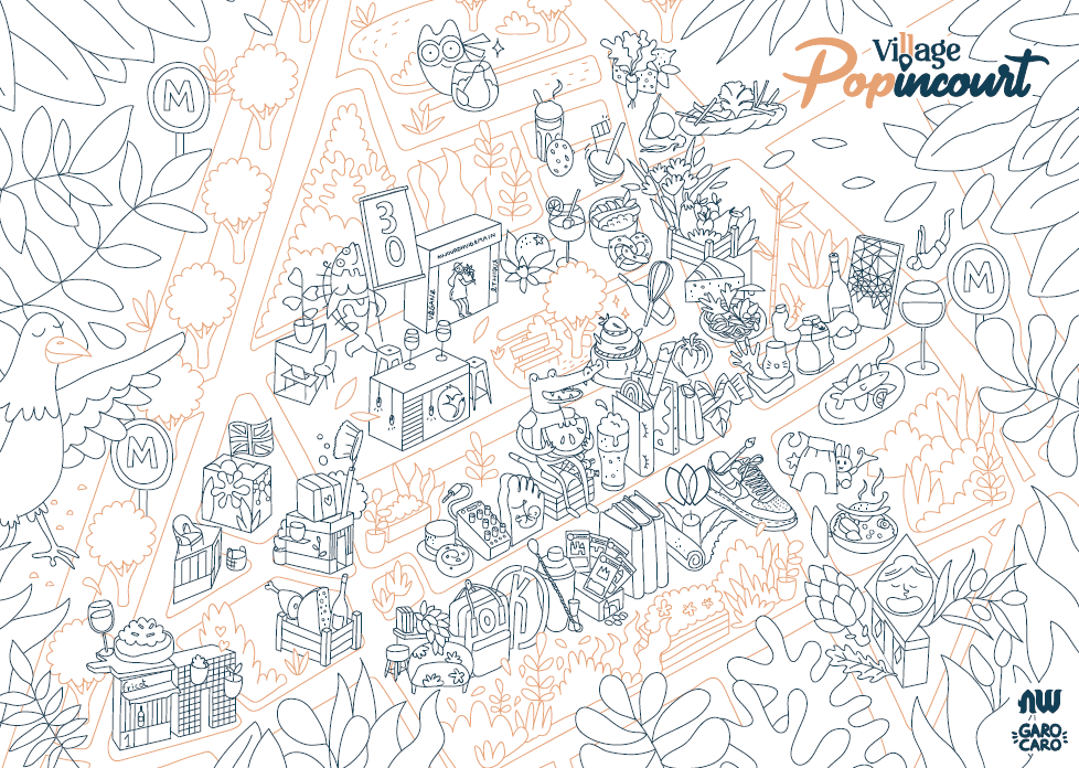 village popincourt - dessin