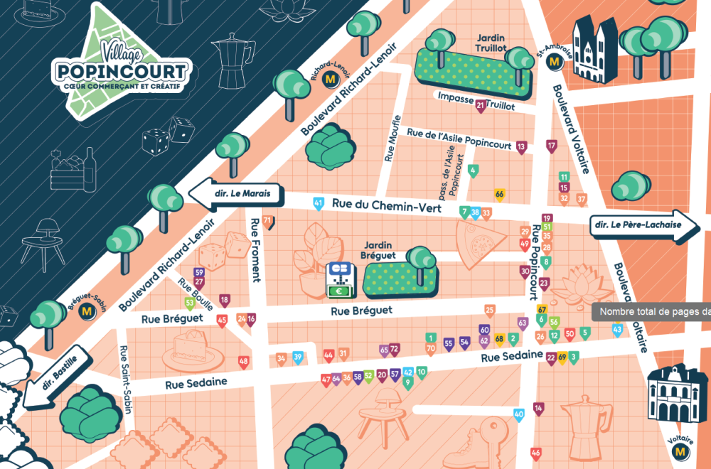 Plan du Village Popincourt par Bjan